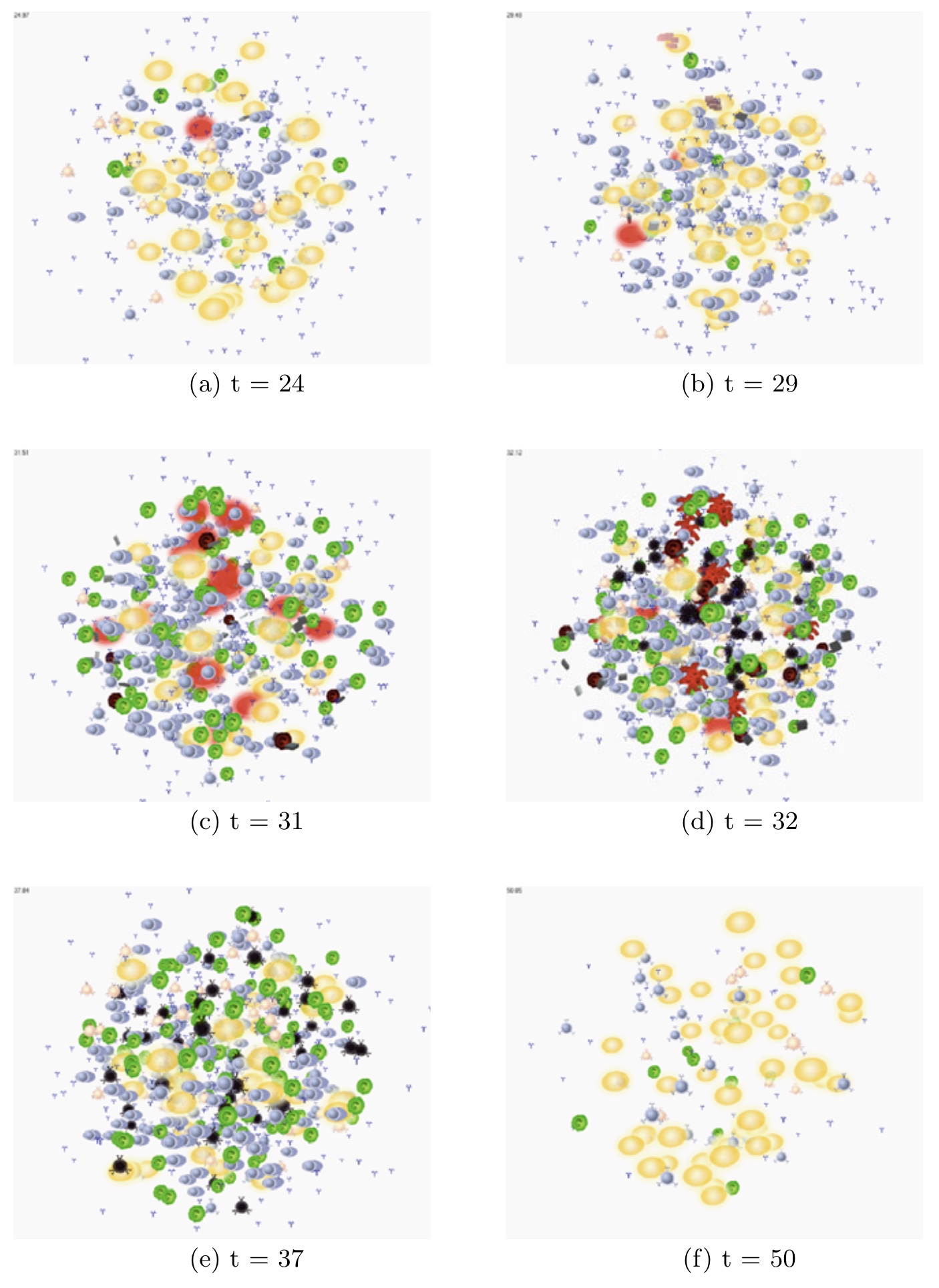 Swarm-based simulations for immunobiology